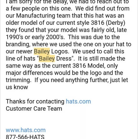 Vintage BAILEY 100% Wool Navy Blue Derby Hat SZ Small MADE IN USA - Picture 11 of 11